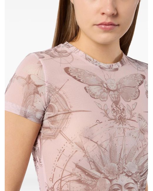 Philipp Plein Pink Printed T-Shirt