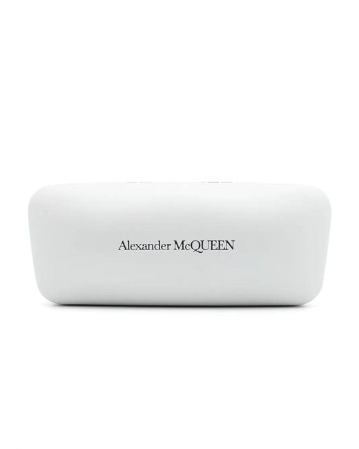 McQueen Blue Wayfarer-Frame Sunglasses