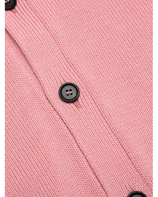 Marni Pink Embroidered Logo Cardigan for men