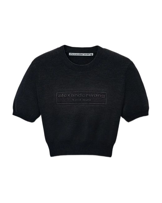 Alexander Wang ショートスリーブ ニットトップ Blue