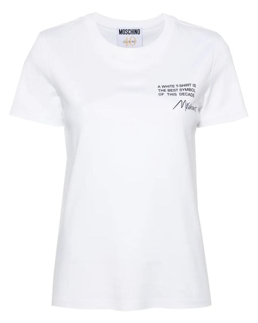 Moschino White T-Shirt With Print
