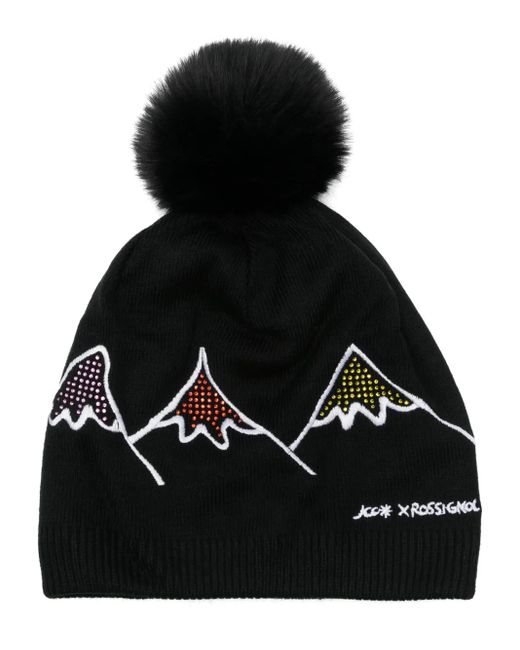 Rossignol Black X Jcc Crystal-Embellished Beanie Hat