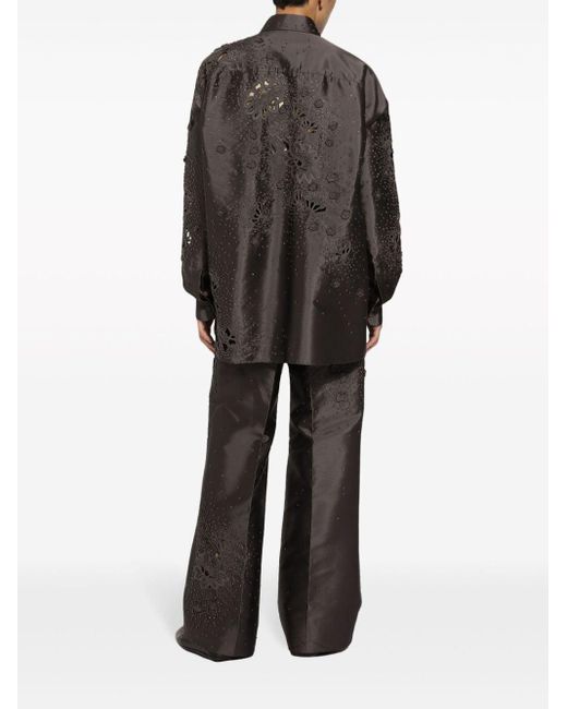 Pantalones con detalles de strass Dolce & Gabbana de hombre de color Gray