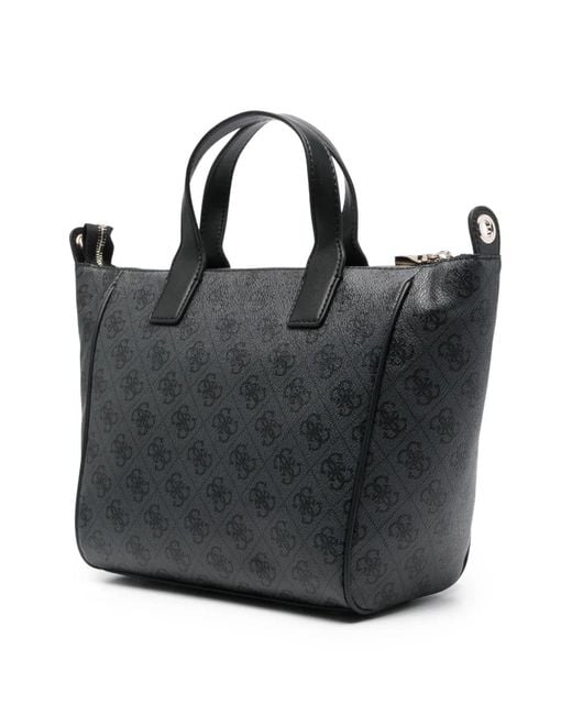 Guess Black Small Patterned Tote Bag