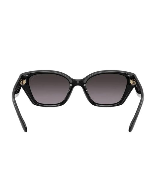COACH Gray Cat-Eye Logo Sunglasses
