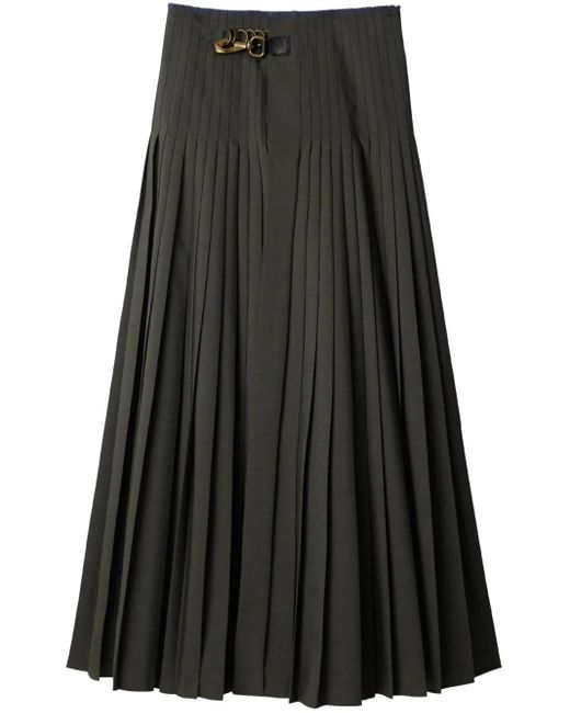 Burberry Gray Maxi Kilt