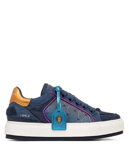 Kurt Geiger Blue Southbank Tag Sneakers