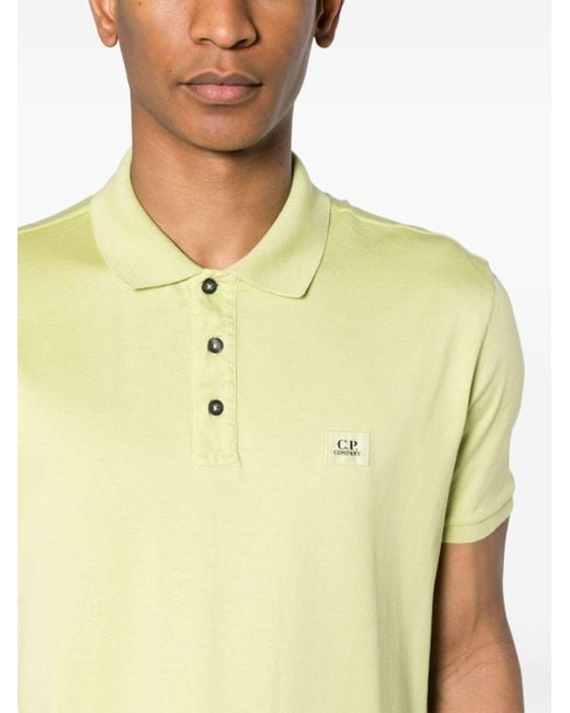 C P Company Yellow `70/2 Mercerized` Polo Shirt for men