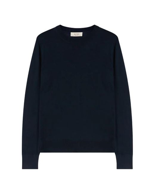 RETORI Blue Fine-Knit Sweatshirt