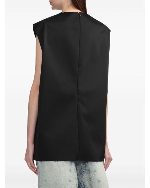 we11done Black Debossed-motif Vest