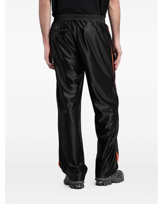 Needles Black Side-Stripe Track Pants for men