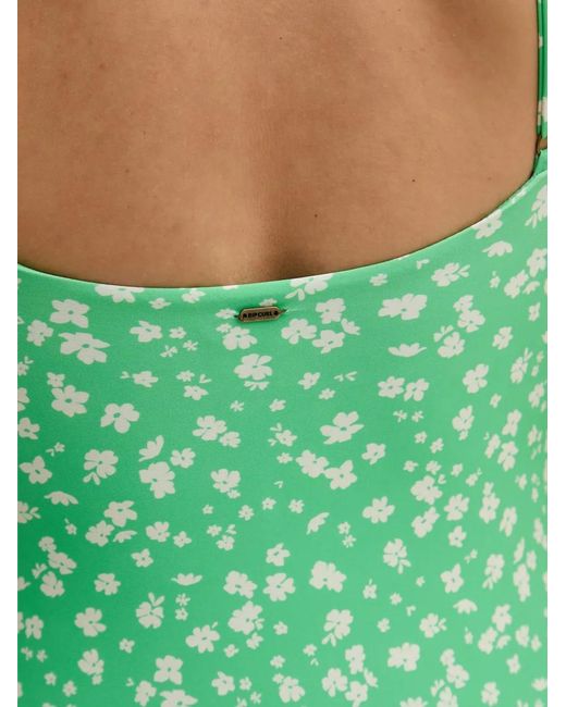 Rip Curl Green Surf Side Good Floral-Print Swimsuit