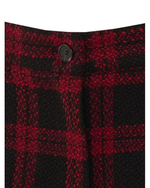 Pinko Red Bergenia Tweed Shorts