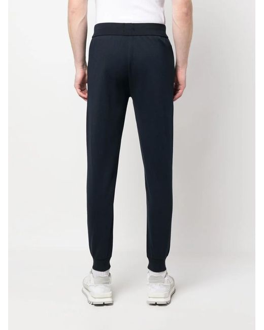 Boss Blue Logo-Print Slim Tapered Track Pants