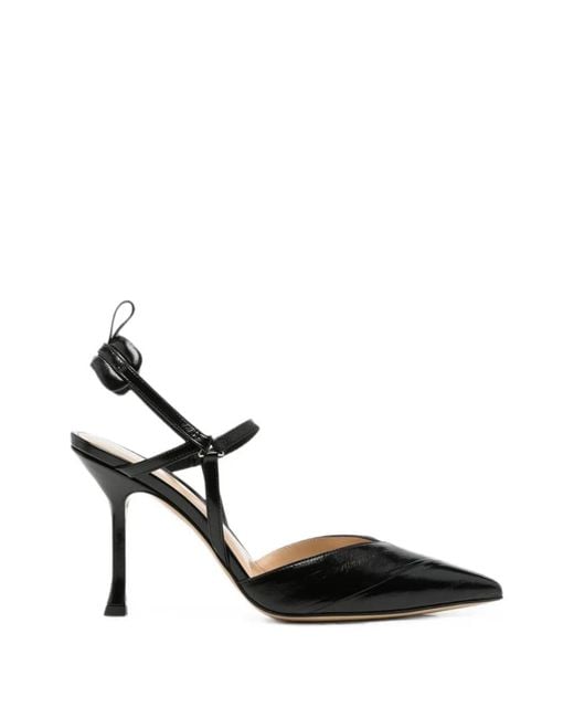 Fendi Black Pointed-Toe Slingback Pumps