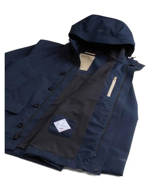 Woolrich Blue Summer Hooded Parka for men
