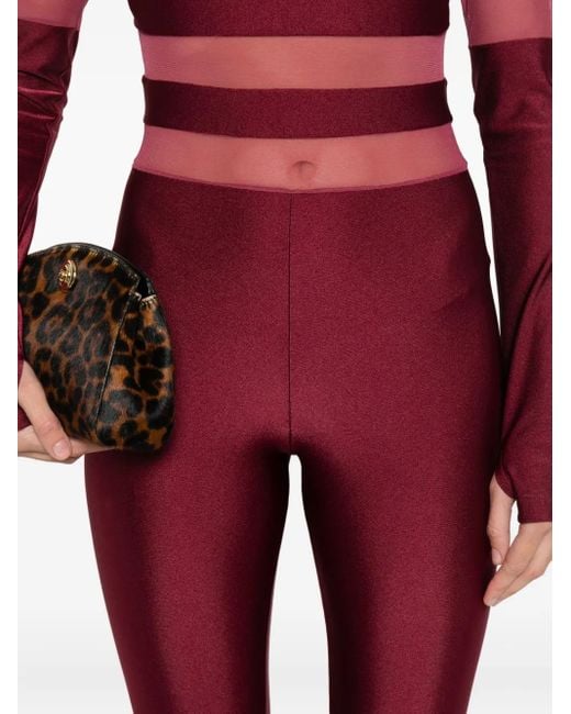 Mazzei Red Jumpsuit mit Mesh-Einsätzen