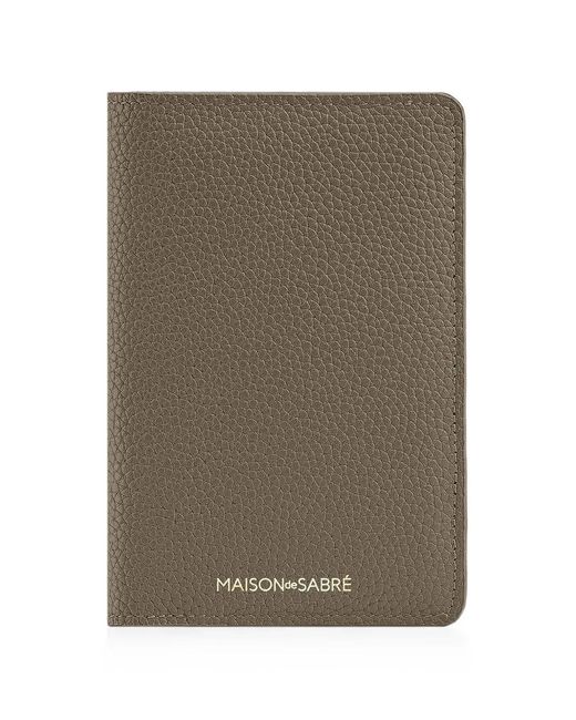 Maison De Sabre Green Leather Passport Holder