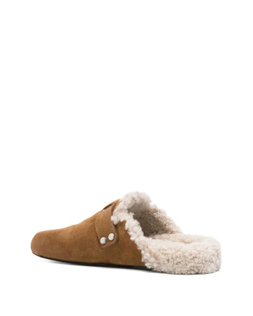 Isabel Marant Brown Buckle-Strap Mules