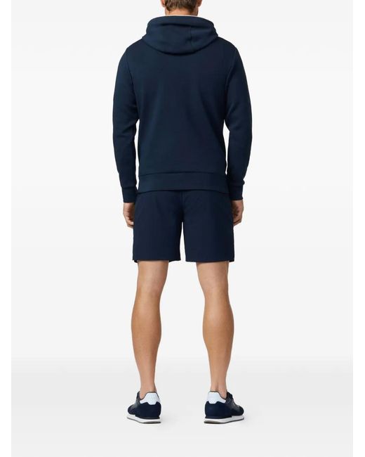 Hackett Blue Logo-Print Interlock Hoodie for men