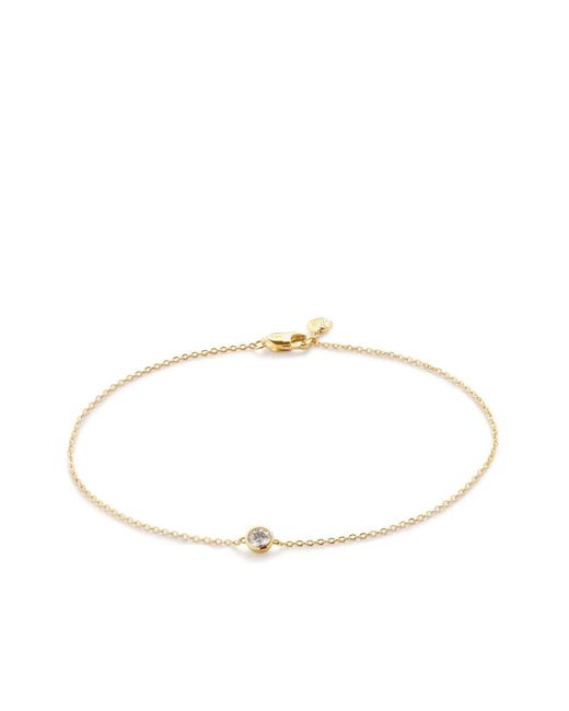Monica Vinader White 14Kt Solitaire Diamond Bracelet