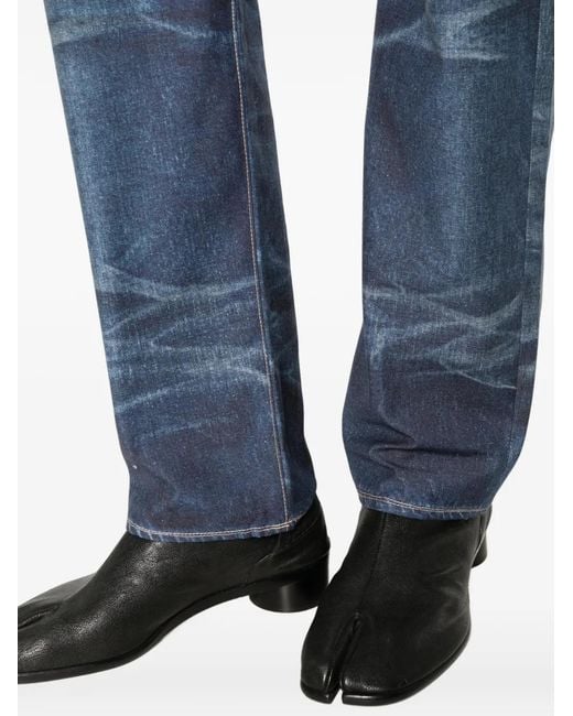Pantalones Con Efecto Desgastado Junya Watanabe de hombre de color Blue