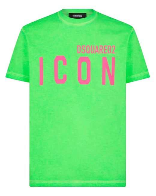 DSquared² Green Icon Logo-print T-shirt for men