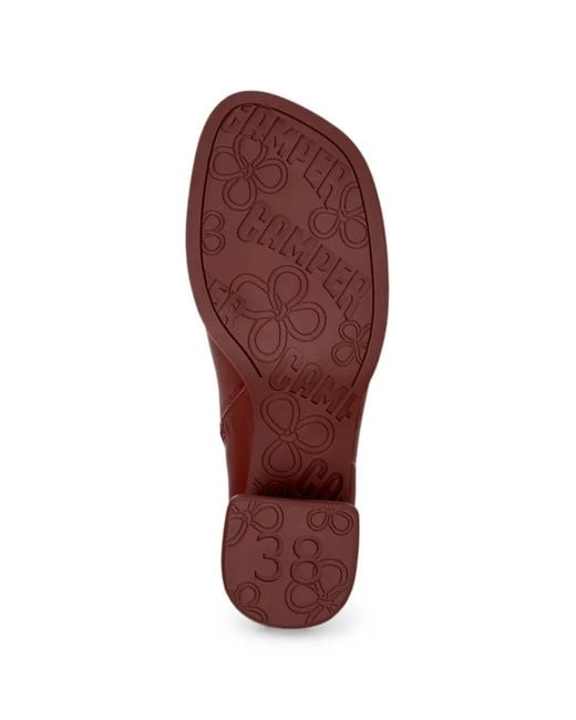 Camper Red Kora Ankle Boots