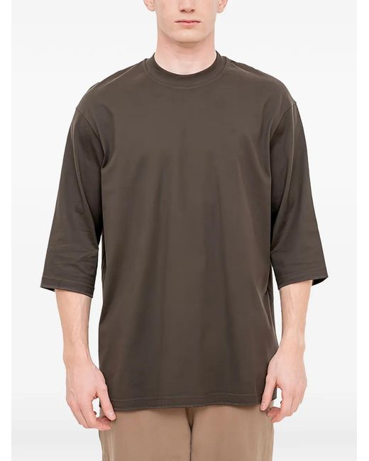 JOE CHIA Gray Withdraw Hem T-Shirt for men