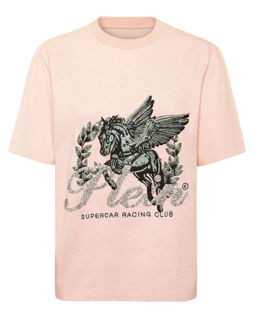 Philipp Plein Pink Unicorn Jersey T-Shirt