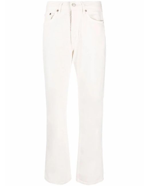 Agolde White Straight-Leg Denim Jeans