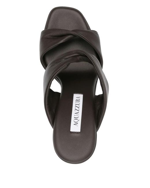 Aquazzura Black 95Mm Twist Sandals