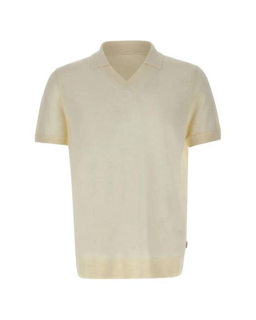 Boss White Silk T-Shirt for men