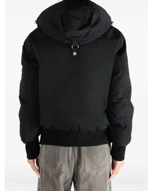 Moose Knuckles Hooded Pompom Jacket Black