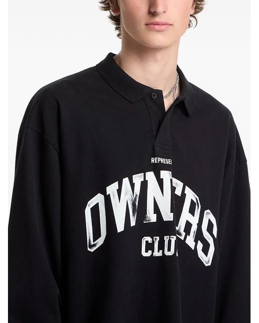 Represent Black Owners Club Logo-Print T-Shirt