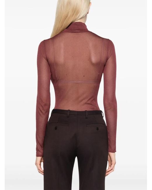Khaite Red Tallin Bodysuit