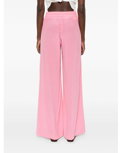 ERMANNO FIRENZE Pink Drawstring Trousers