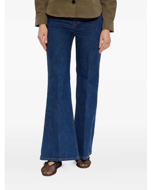 Self-Portrait Blue Flared Jeans