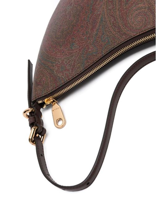 Etro Brown Large Essential Leather Shoulder Bag