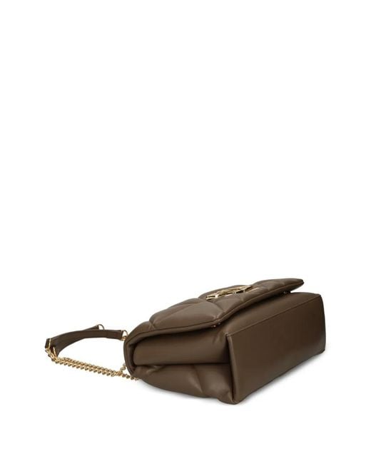 Love Moschino Brown Quilted Shoulder Bag