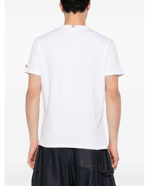 Mc2 Saint Barth White X Marco Lodola Graphic-print T-shirt for men
