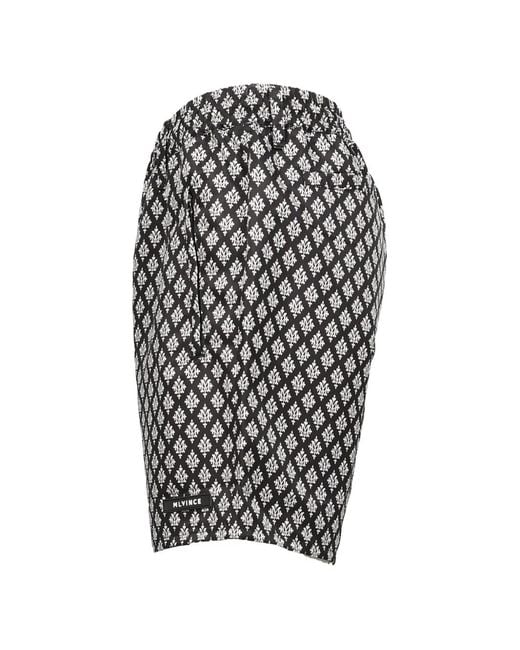 MLVINCE White Monogram-Print Shorts for men