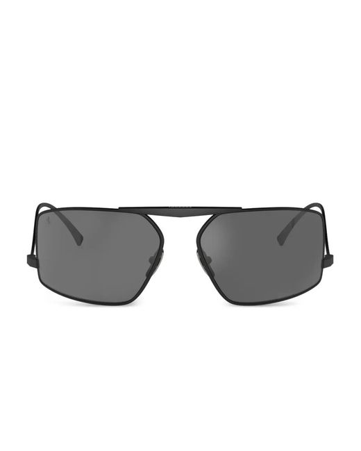 Ferrari Gray Geometric-Frame Sunglasses