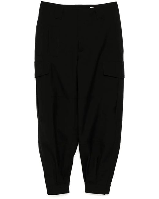 McQueen Black Cargo Trousers for men