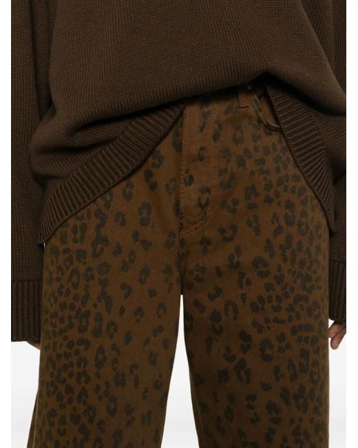 Citizens of Humanity Brown Cheetah-Print Jeans
