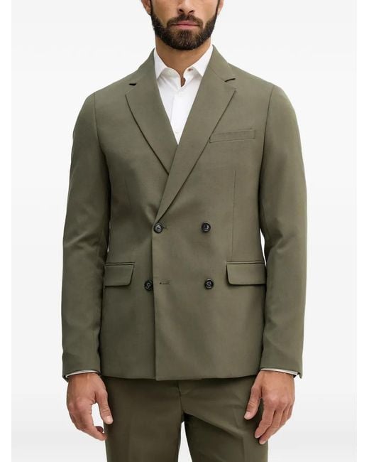 Lindbergh Green Double-Breasted Tailored Suit for men