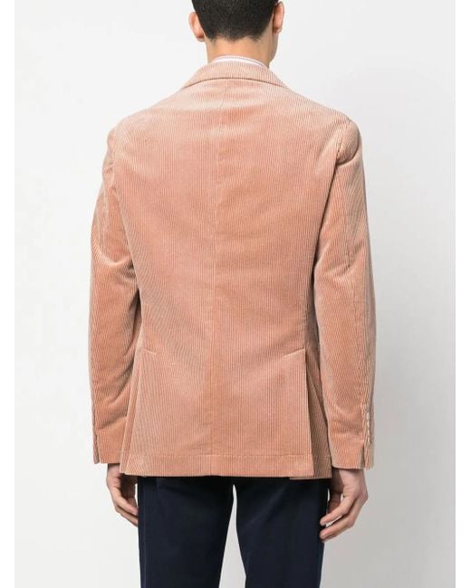 Brunello Cucinelli Pink Corduroy Single-Breasted Blazer for men