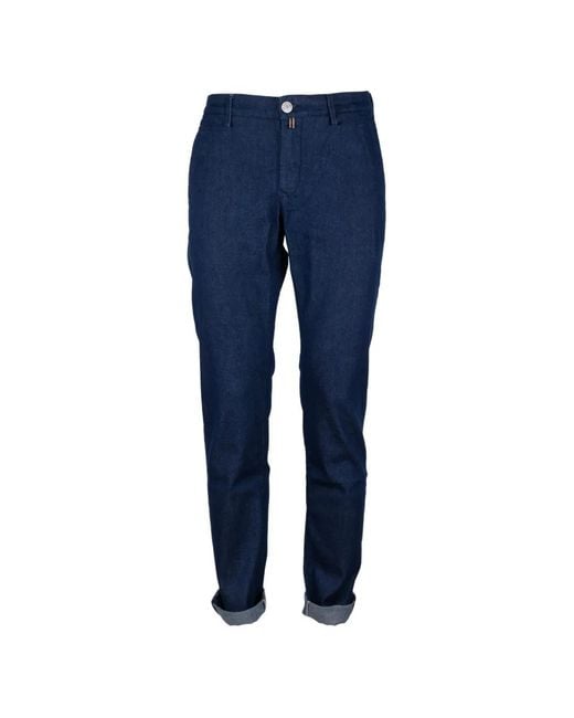 Jacob Cohen Blue Belt-Loop Jeans for men