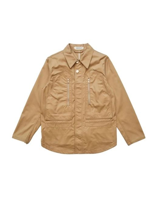 NAMACHEKO Natural Helios Zip-Pocket Overshirt for men