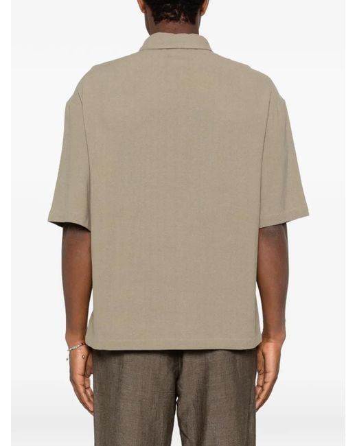 Imperial Natural Short-Sleeves Patch-Pockets Shirt for men